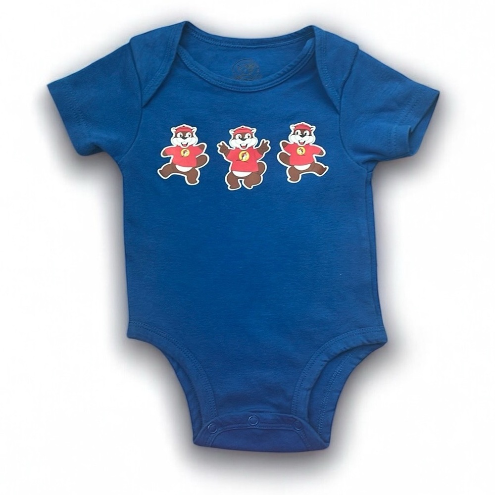 Buc-ee's Beaver Baby Blue Boy or Girl Onesie - Size 9 Months